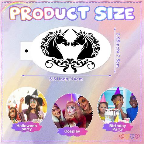 Buy 24 Pieces Face Paint Stencils Face Body Painting Stencils Tattoo ...