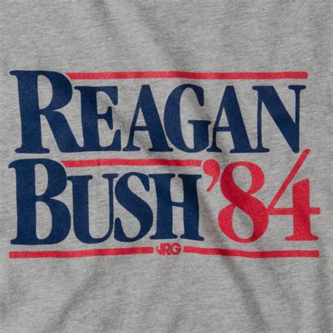 Reagan Bush '84 Vintage T-Shirt - Heather Gray