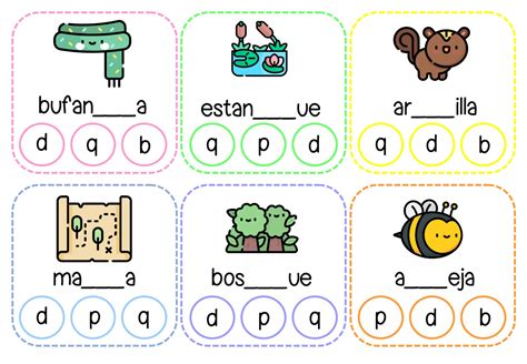 ACTIVIDADES GRAFEMAS DIFERENCIACIÓN b-d-p-q - Orientacion Andujar