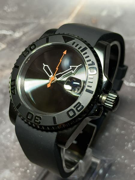 Кастомные часы мужские механические Seiko Mod Man In Black 41мм ...
