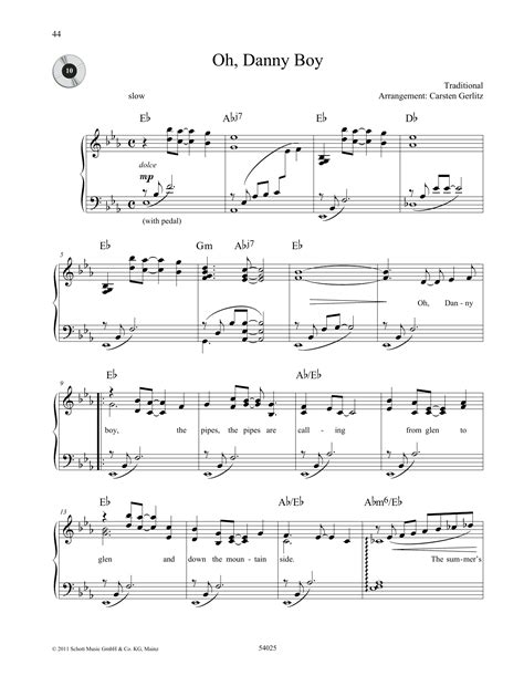 Oh Danny Boy by Carsten Gerlitz Sheet Music for Piano Solo at Sheet ...
