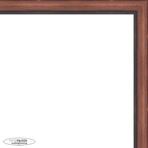7x4 Traditional Mahogany Complete Wood Picture Frame with UV Acrylic ...