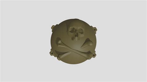 140mm Port cover Skull and Crossed Bones Nautica - 3D model by BrianBosveld [29b6bba] - Sketchfab