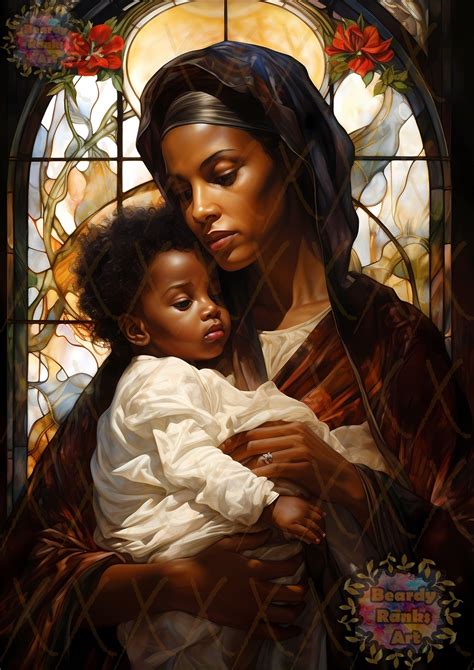 African American Virgin Mary Files, Black Virgin Mary Wall Art JPG ...