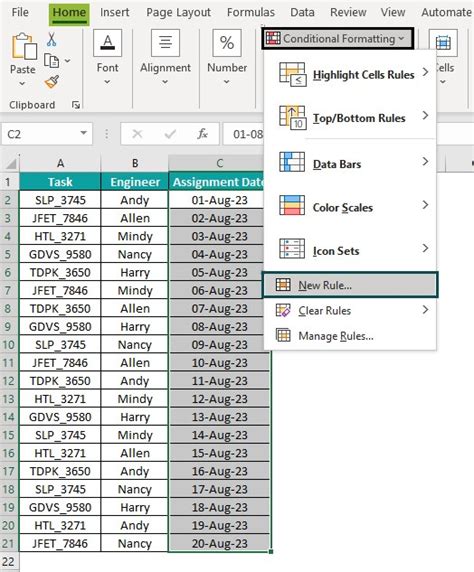 Image result for Conditional Format Using Formulas for Dates