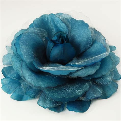 7" Super Large Teal Color Flower - Etsy