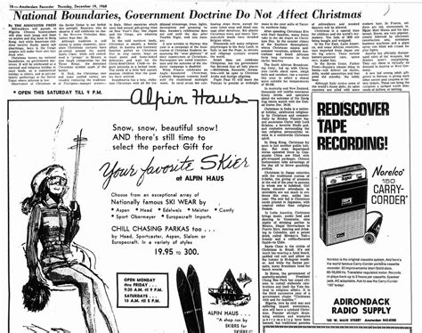 1968.12.19 Amsterdam NY Recorder Page 10 "National Boundaries ...