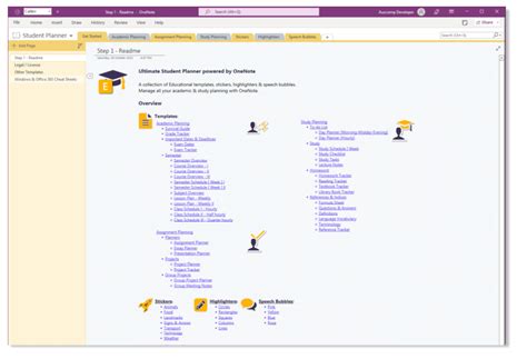 OneNote Student Planner