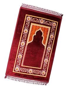 Buy ADIRNY Velvet Prayer Mat 48x32 inch Musalla Janamaz for Namaz ...