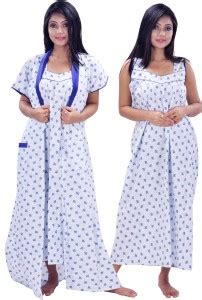 CLYMAA Women Nighty with Robe - Buy CLYMAA Women Nighty with Robe ...