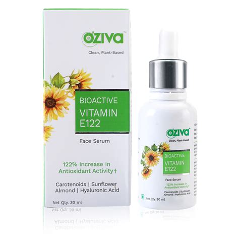 Buy OZiva Bioactive Vitamin E122 Face Serum, 30 ml | 19 Minutes ...