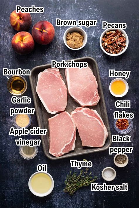 Glazed Pork Chops with Peaches and Bourbon Glaze - Julia's Album