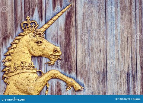 Unicorn a National Animal of Scotland Stock Photo - Image of historical ...