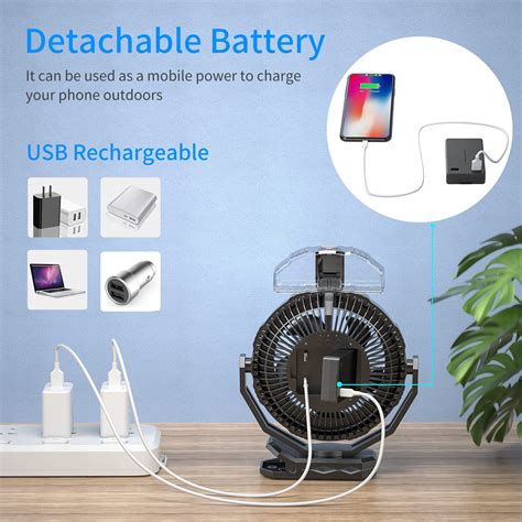 10000mAh Misting Fan with Clip, 8-Inch Battery Operated Mister Fan with ...