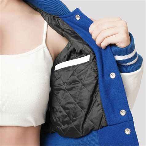 Varsity Base Women Croptop Bright Royal Blue White Letterman Crop Top ...