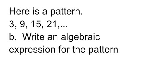 Image result for Algebraic Expression for Pattern