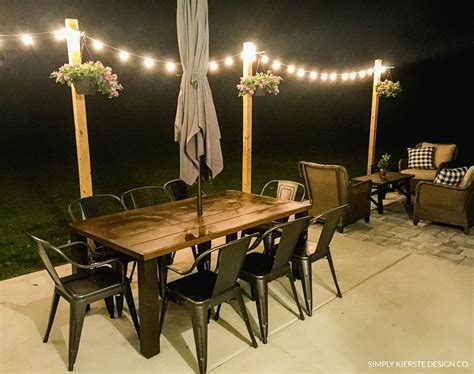 DIY Posts for Outdoor String Lights | Easy Backyard Project