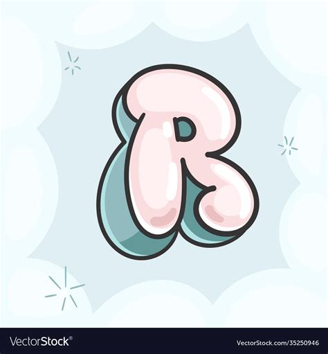 Bubble Letter R
