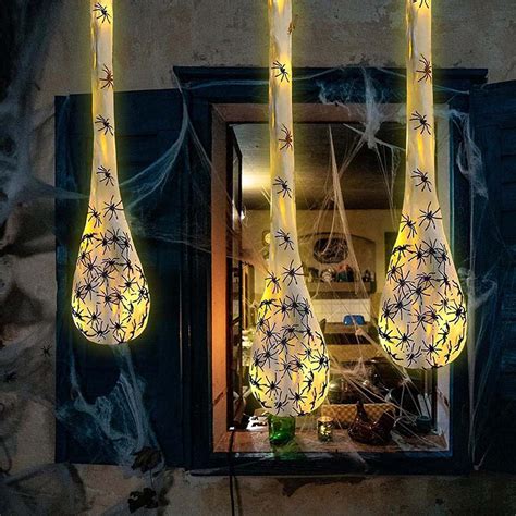 Harliver Halloween Decoration Hanging Light Up Spider Egg Sacs 3 Packs ...
