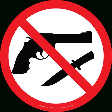 No Firearms Sign Printable