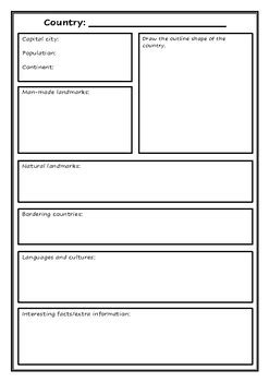 Country Fact File Worksheet 的图像结果