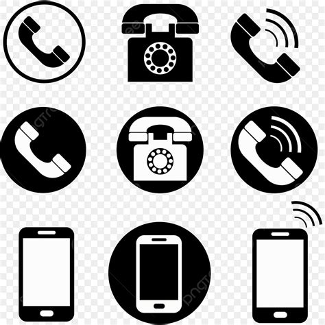 Black Flat Phone Icon, Phone Icons, Black Icons, Black PNG and Vector ...