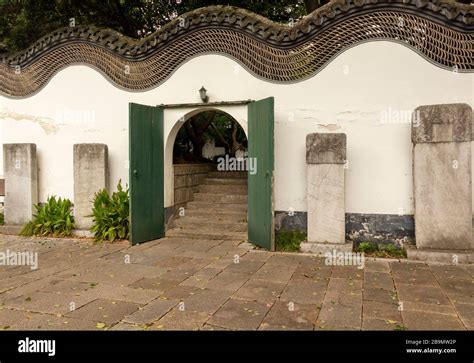 Chinese Islamic-style prayer hall of the Songjiang Mosque in Shanghai, China (established in 1368)