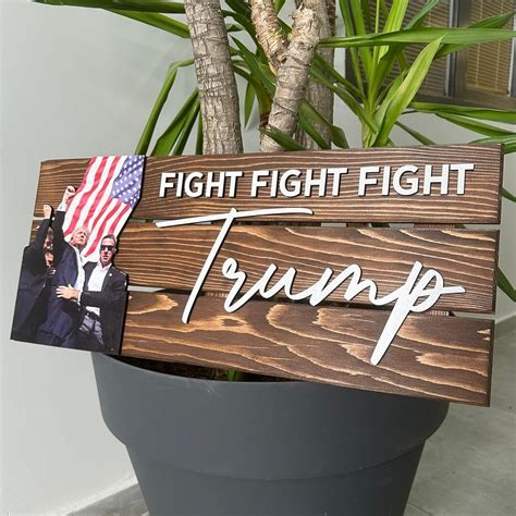 Aydan's unique finds Trump Assassination Attempt Wood Sign with Iconic ...
