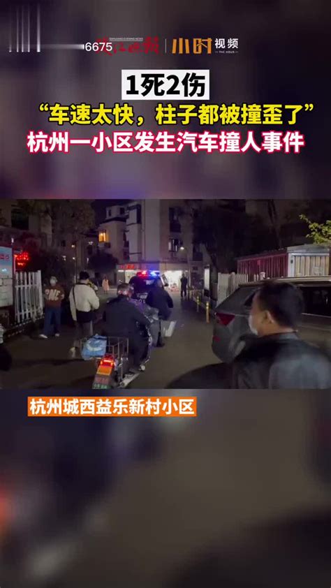 太可怕！杭州一小区发生汽车撞人事件，致一死两伤……|杭州市|汽车_新浪新闻