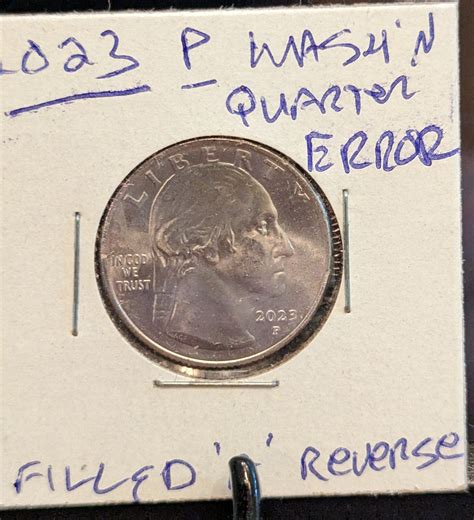 2023 P Washington Quarter ERROR Filled 'A' reverse KANAKA OLE | eBay