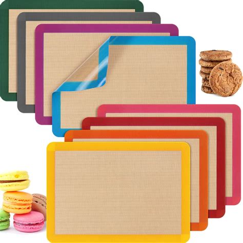 Amazon.com: Kitzini Silicone Baking Mat Set, Non-Stick Silicone Mats ...