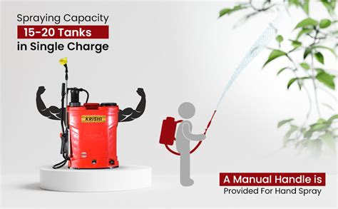 BALWAAN Krishi Battery and Manual 2 in 1 Knapsack Sprayer 12 Volts x 8 ...