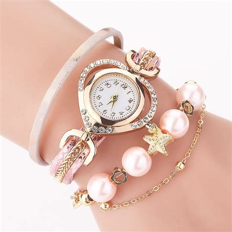 Women Vintage Bracelet Watches Shining Pearl Brace... – Grandado