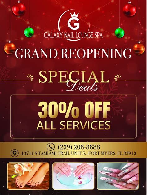 Grand Reopening 30% OFF For All Services., Galaxy Nail Lounge Spa ...