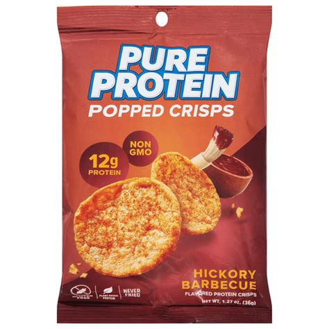 Pure Protein Popped Crisps Hickory Barbecue Flavored Protein Crisps (1. ...
