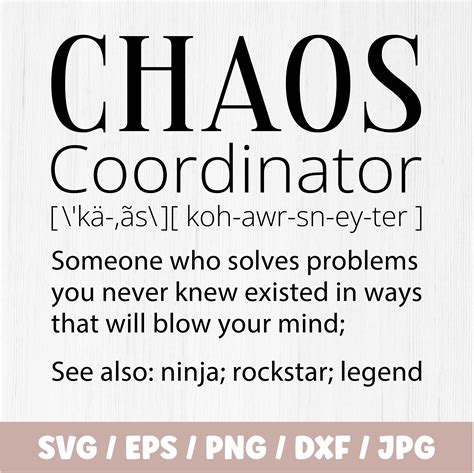 Chaos Coordinator Gifts Chaos Coordinator Definition Art - Caja De ...