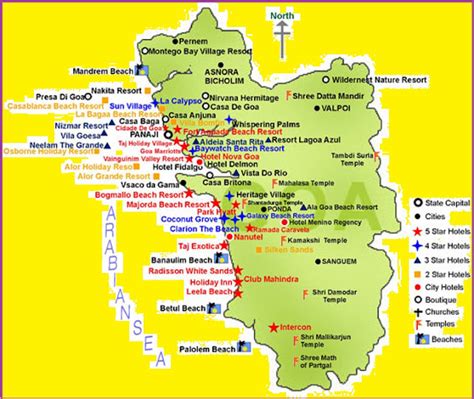GOA TOURISM MAP | TOURIST ATTRACTIONS IN GOA | GOA TOURIST MAP | LIST ...