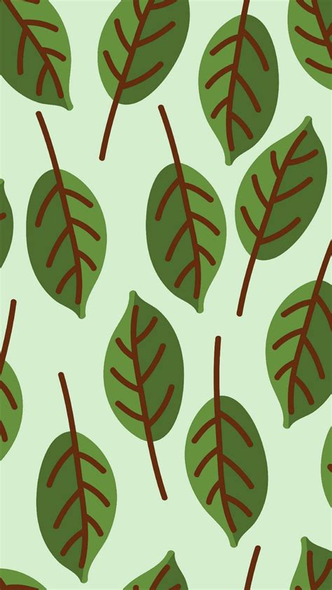 Download wallpaper 800x1420 leaves, patterns, vector, texture iphone se ...