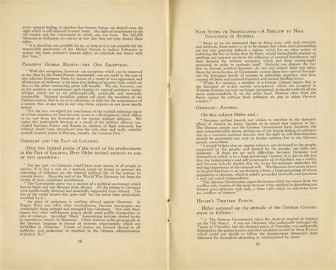 English translation of Adolf Hitler's "Peace Speech". London, 1935 ...