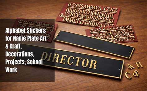 Self-Adhesive Uppercase Metallic Finish Alphabet Stickers for Name ...