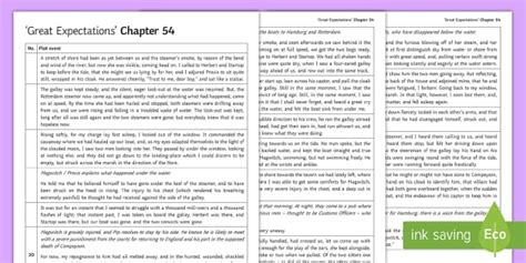 Great Expectations Chapter 54 Plot Worksheet / Worksheet