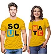 Buy Hangout Hub HH116 Men's & Women's Round Neck T-Shirt Mickey Minnie ...
