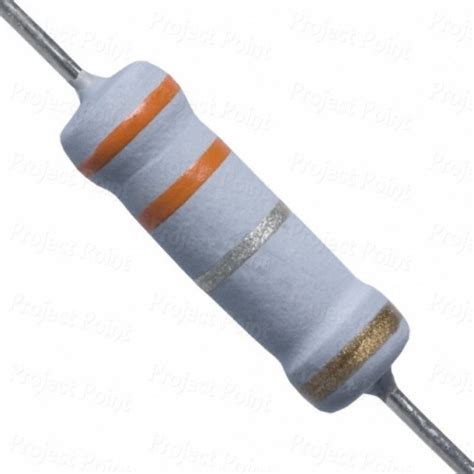 0.33 Ohm 1W Flameproof Metal Oxide Resistor, Copper, E33, R33, 0.33E, 0 ...