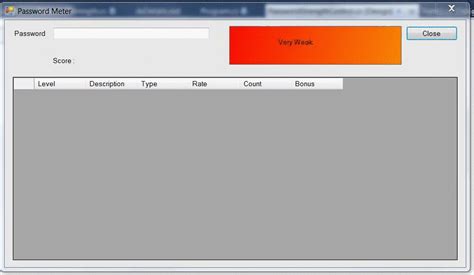 Image result for Password Strength Visual Studio