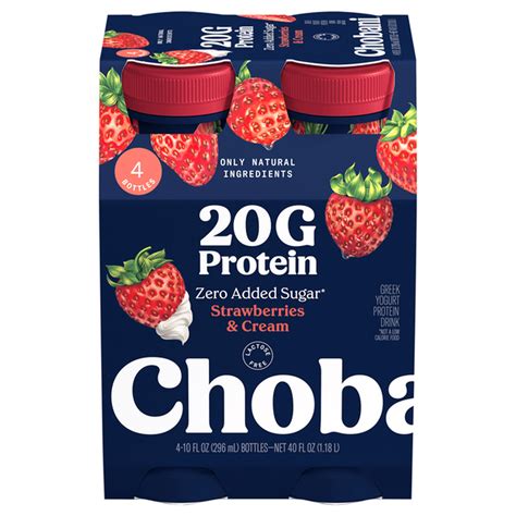 Chobani Zero Added Sugar Lactose Free Greek Strawberries & Cream Yogurt ...