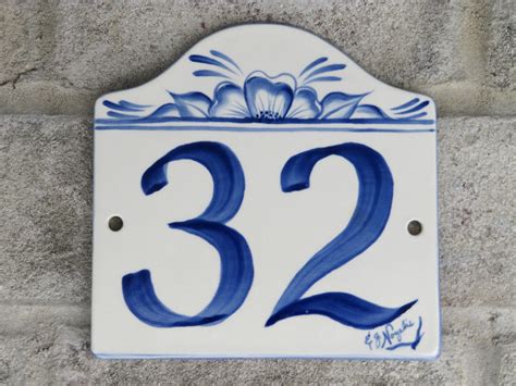 Custom Hand Painted Ceramic House Number Tile, Placque, or Sign - Etsy ...