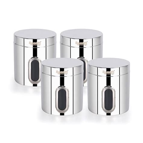 Sumeet Stainless Steel Small Containers/Jars/Dabba for Kitchen Storage ...