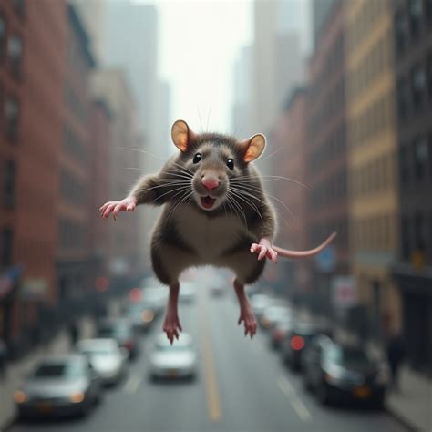 Rat Soars Over New York City | Stable Diffusion Online
