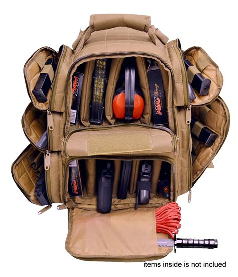 Backpack + Range Bag with Large Padded Deluxe Tactical Divider and 9 Clip Mag Holder ...