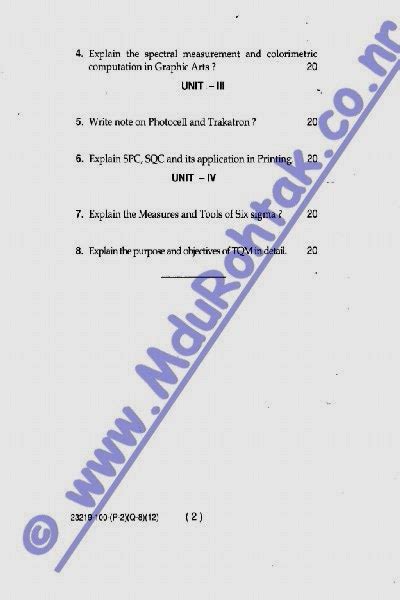Quality Control System - December 2012 - Mtech Question Paper